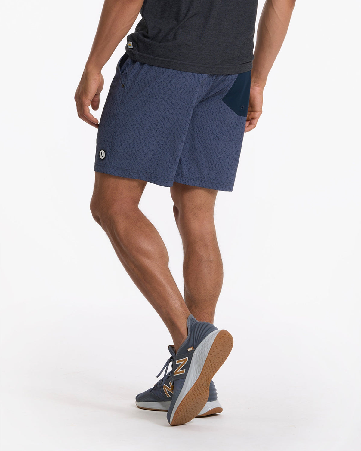 Kore Short Lined 7 | Azure Dashed Lines