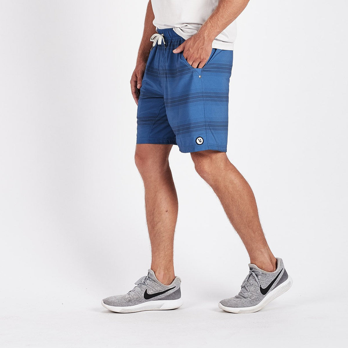 Kore Short Lined 7 | Sea Charcoal Stripe