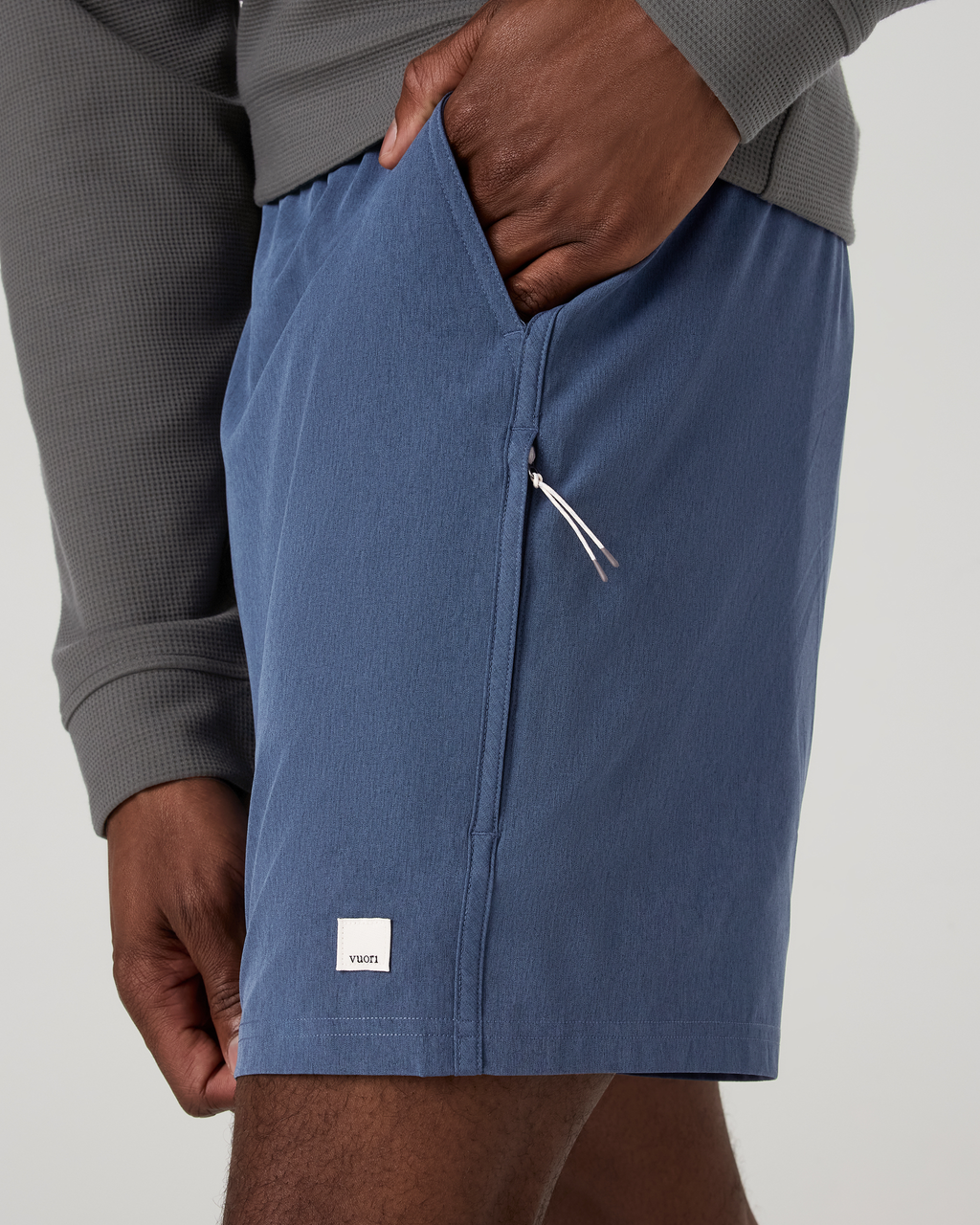 Banks Session Short Unlined 7 | Azure Linen Texture