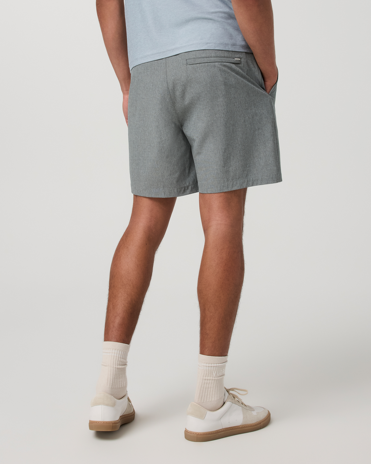 Aim Elastic Waist Short 7 | Concrete Linen Texture