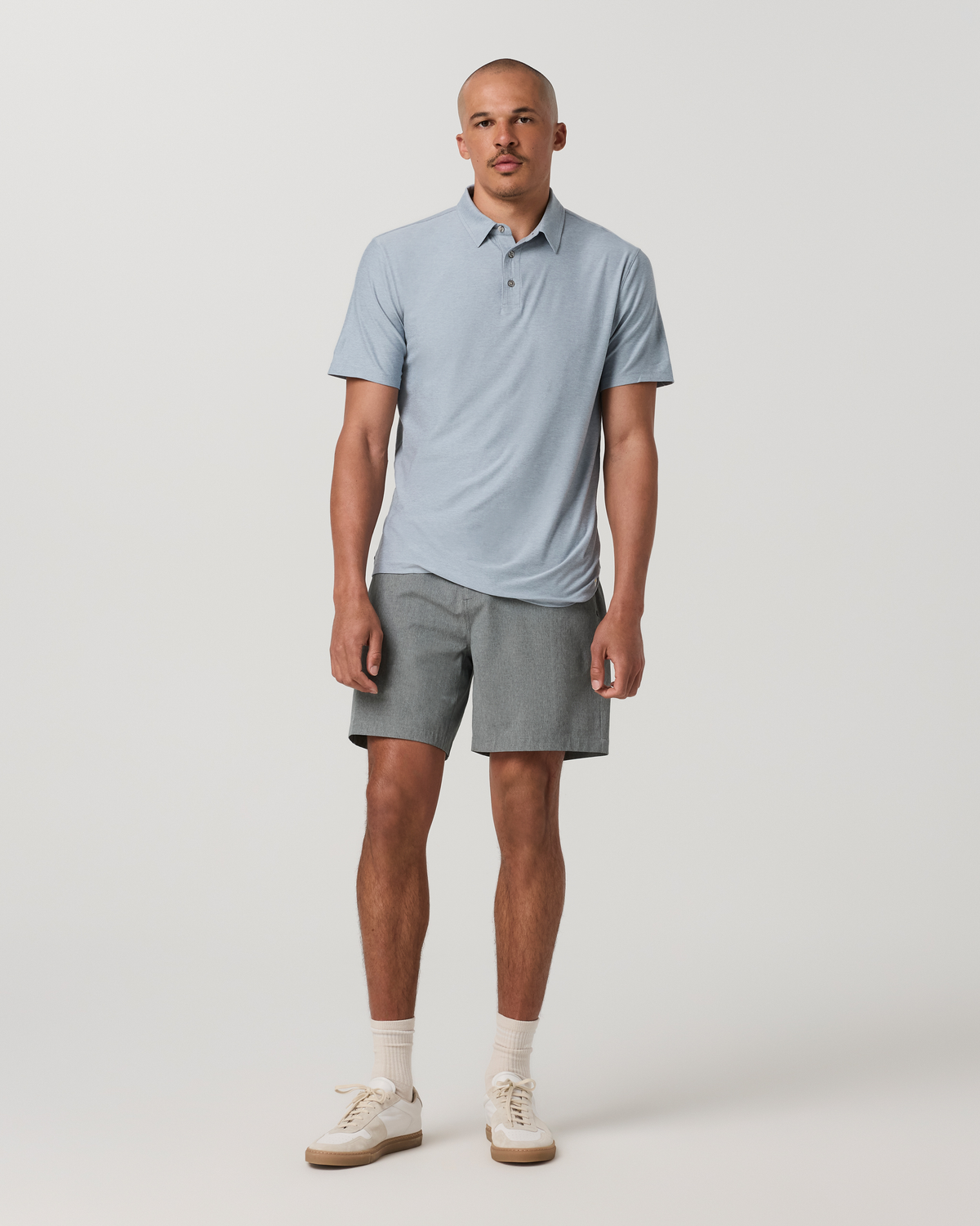 Aim Elastic Waist Short 7 | Concrete Linen Texture