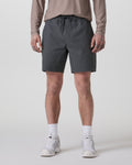 Cascade Crinkle Elastic Waist Short 8 | Charcoal