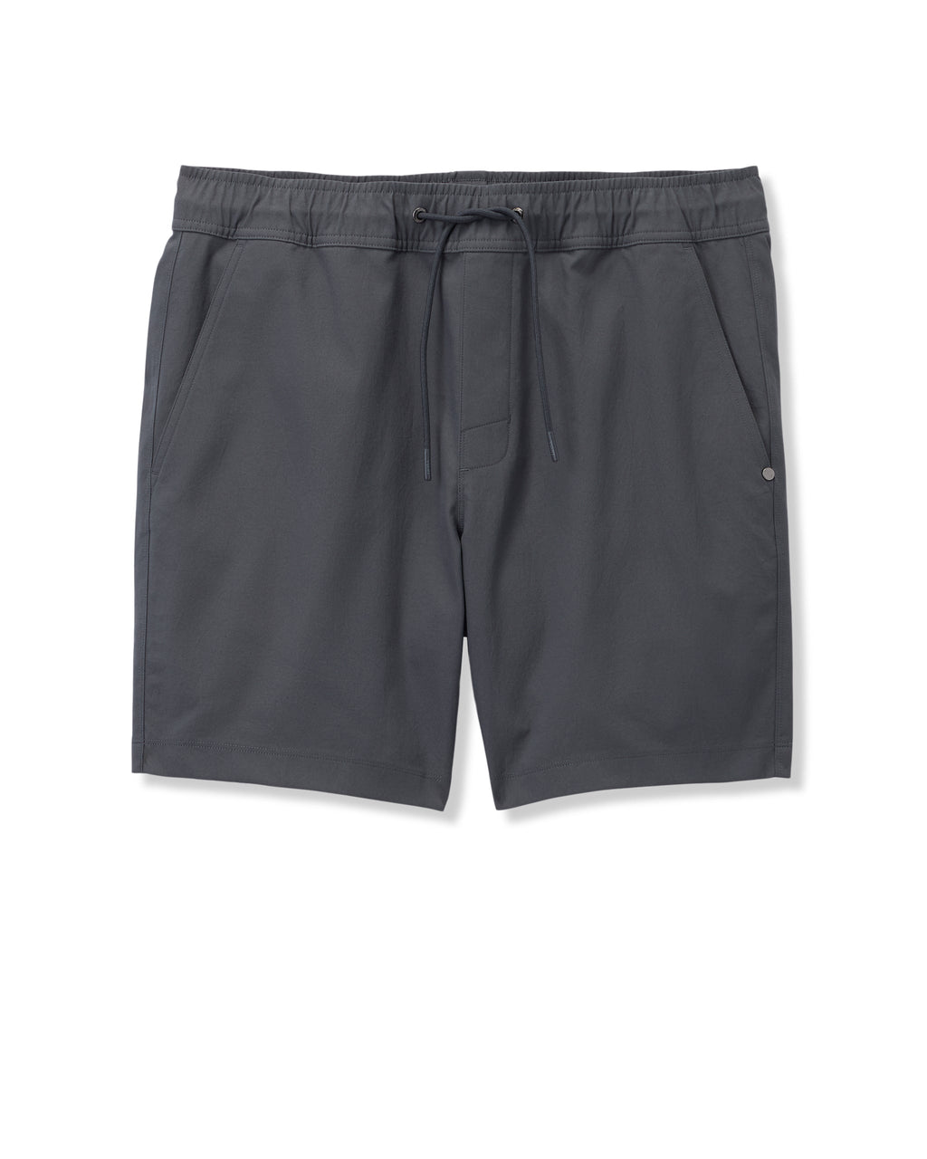 Cascade Crinkle Elastic Waist Short 8 | Charcoal