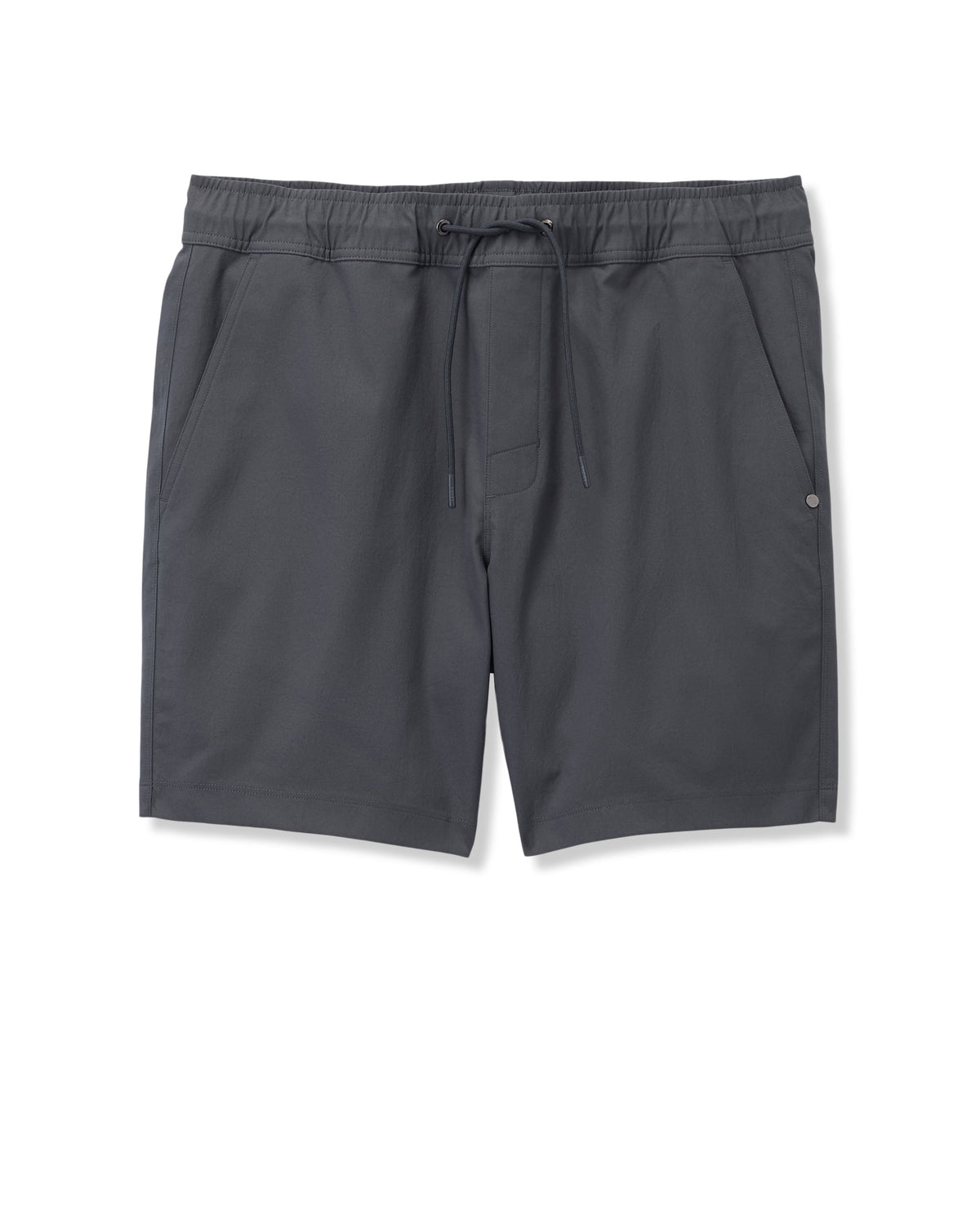 Cascade Crinkle Elastic Waist Short 8 | Charcoal