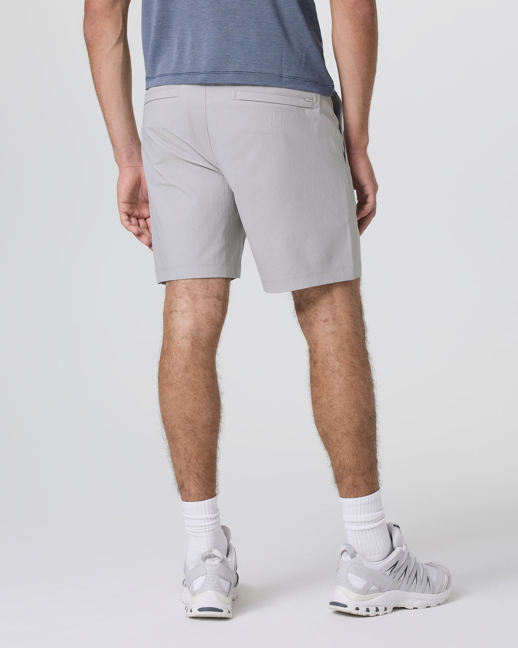 Cascade Crinkle Elastic Waist Short 8 | Fog