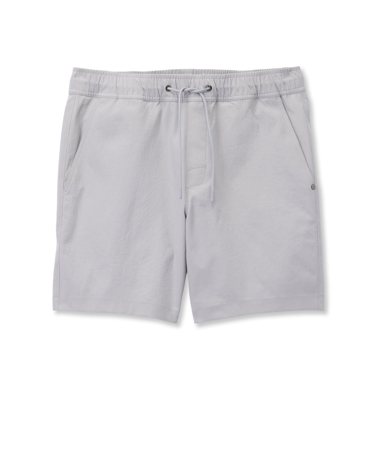 Cascade Crinkle Elastic Waist Short 8 | Fog