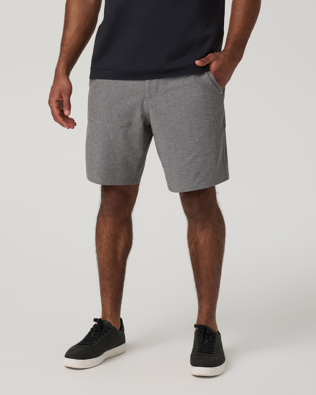 Aim Short 8 | Gull Grey Linen Texture