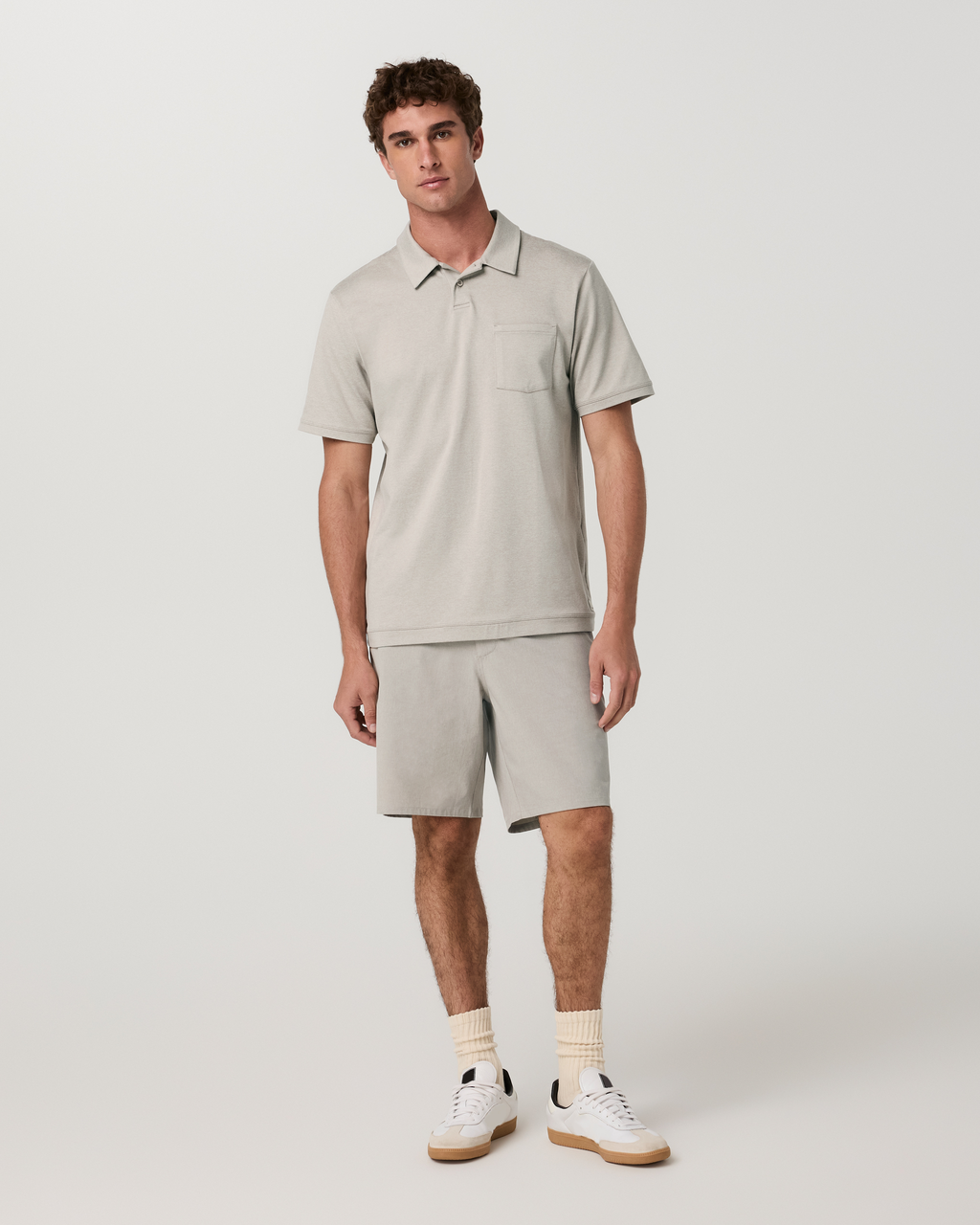Aim Short 8 | Khaki Linen Texture
