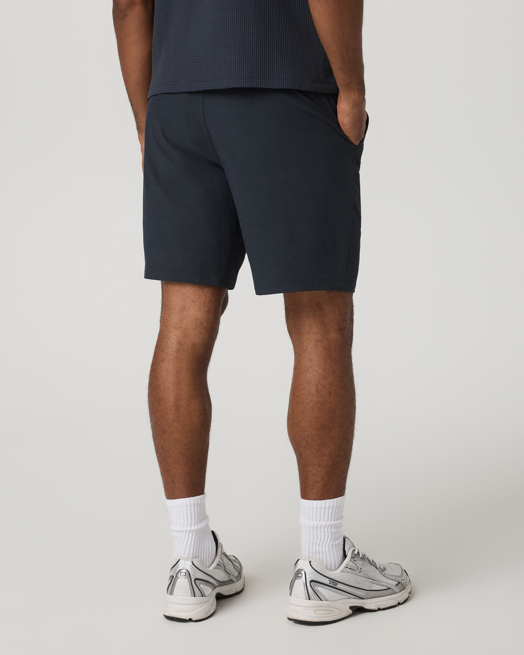 Aim Short 8 | Navy Linen Texture
