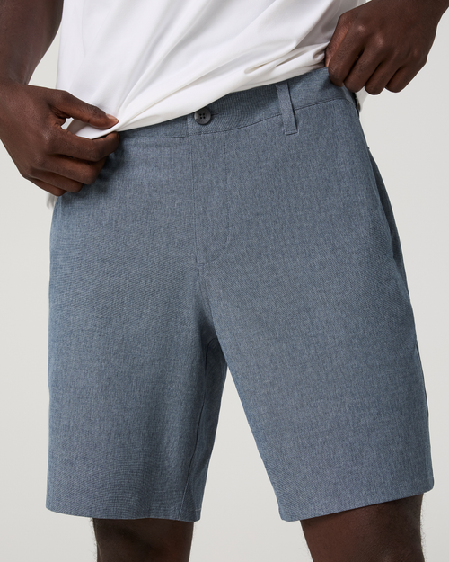 Aim Short 8 | Bay Blue Linen Texture