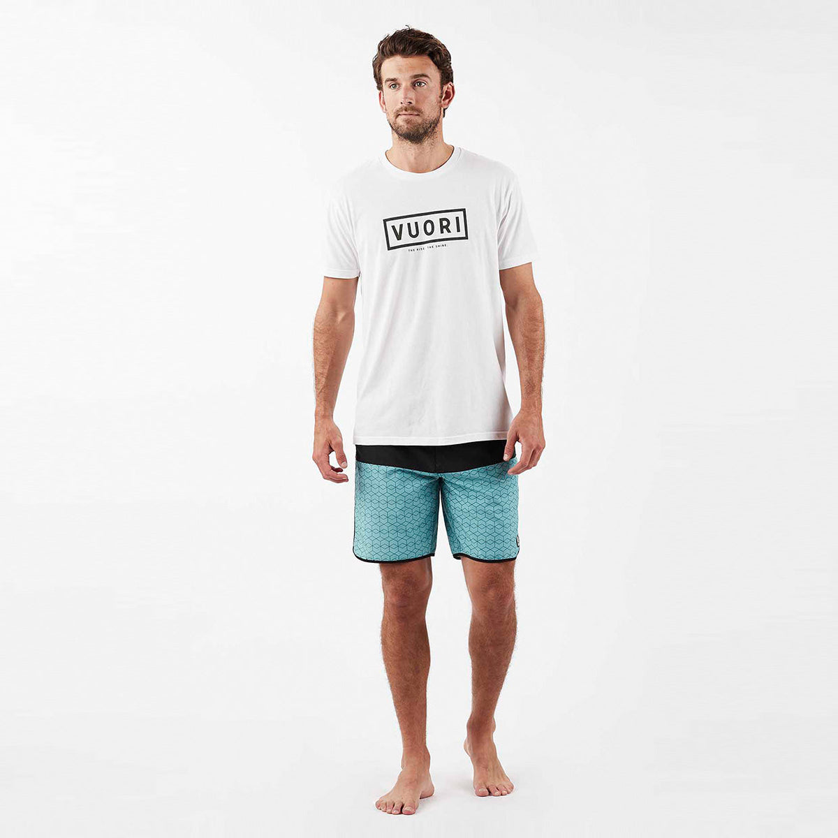 Cruise Boardshort | Glacier Hex Block