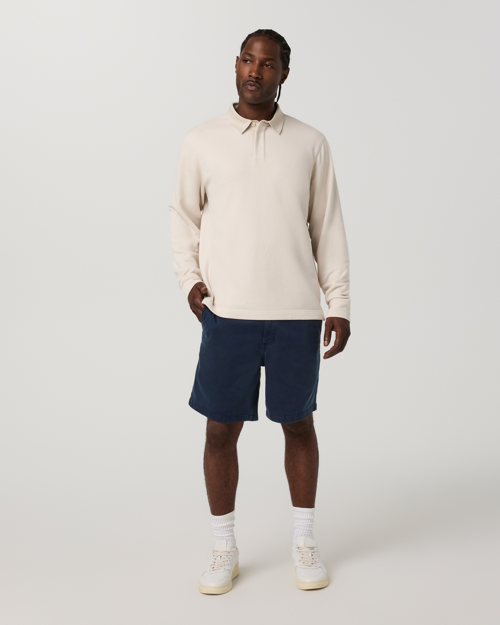 Benton Twill Elastic Waist Short 8 | Ink