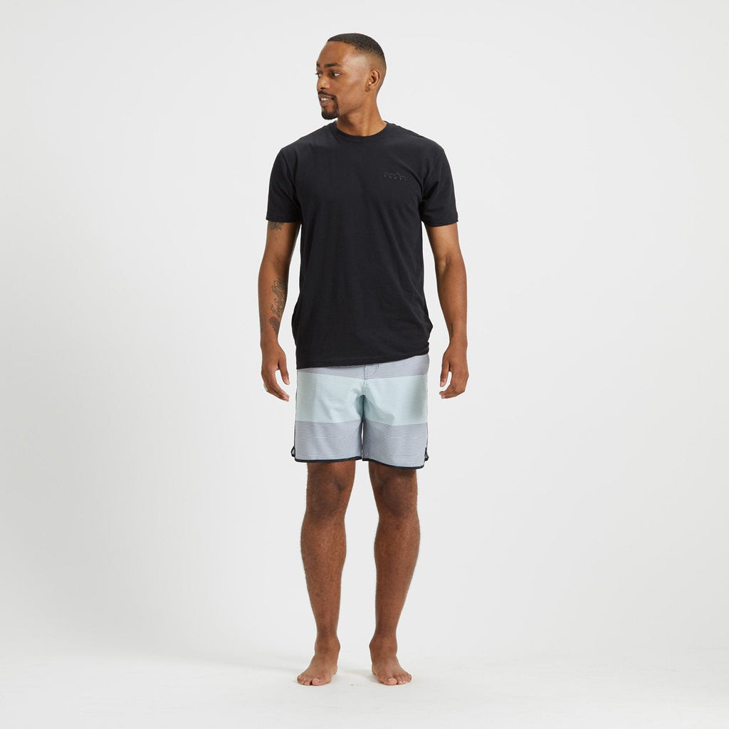 Cruise Boardshort | Grey Sea Glass Wave Stripe