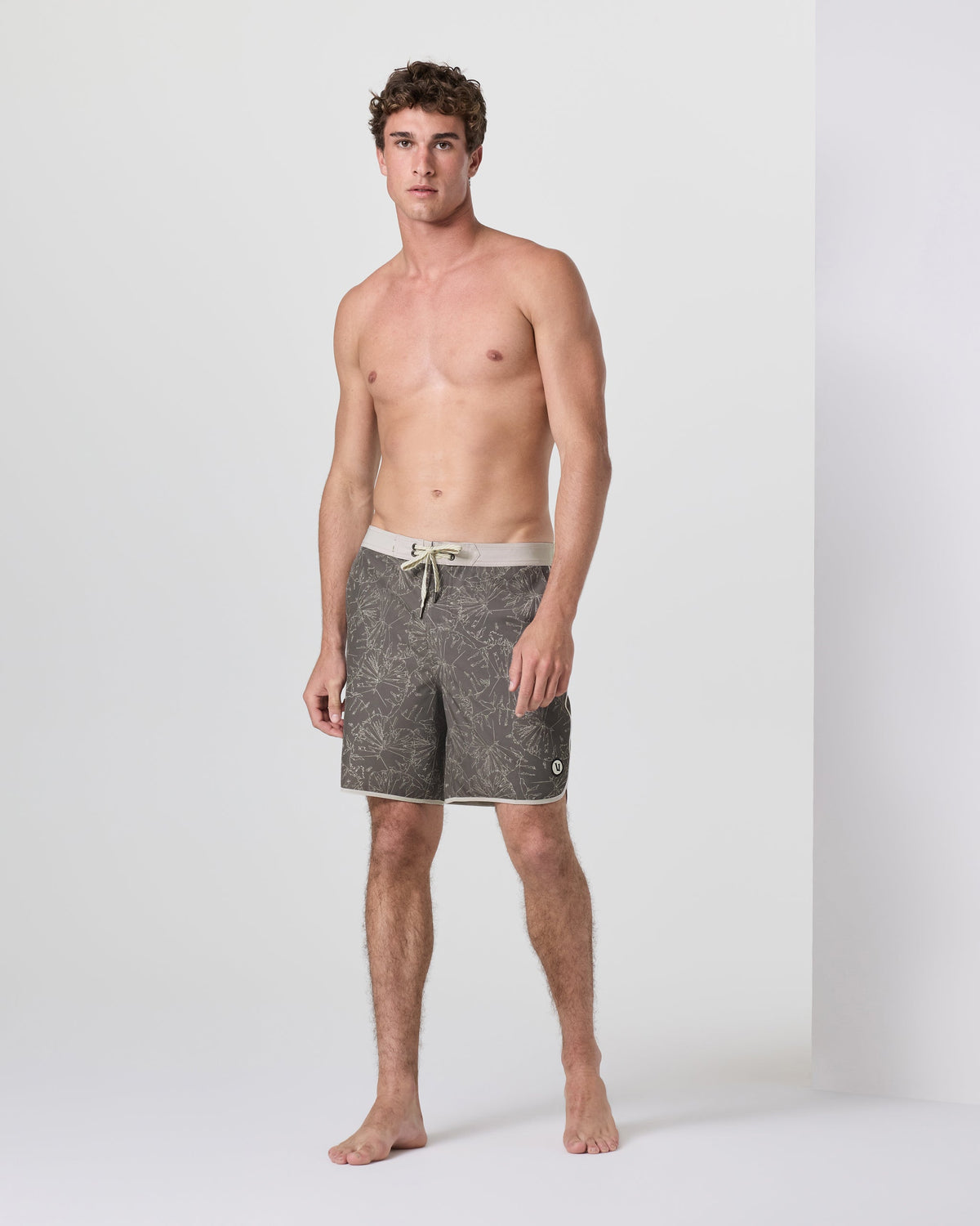 Cruise Boardshort 7 | Warm Grey Water Lily