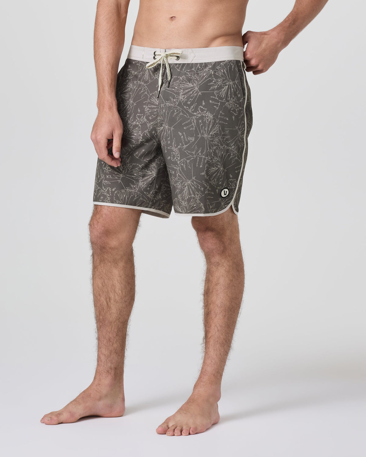 Cruise Boardshort 7 | Warm Grey Water Lily