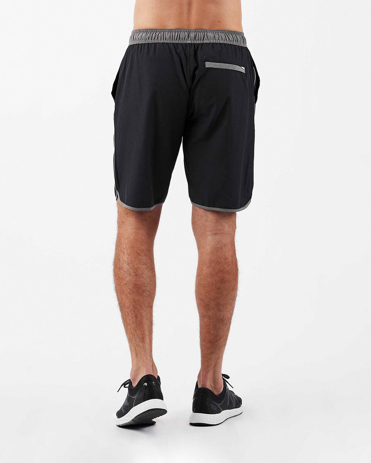 Banks Short Unlined 7 | Black Linen Texture