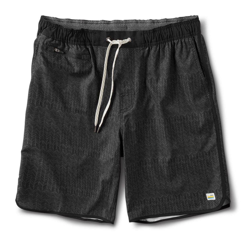 Banks Short Unlined 7 | Black Herringbone Texture