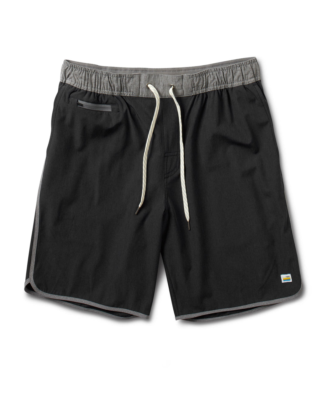 Banks Short Unlined 7 | Black Linen Texture