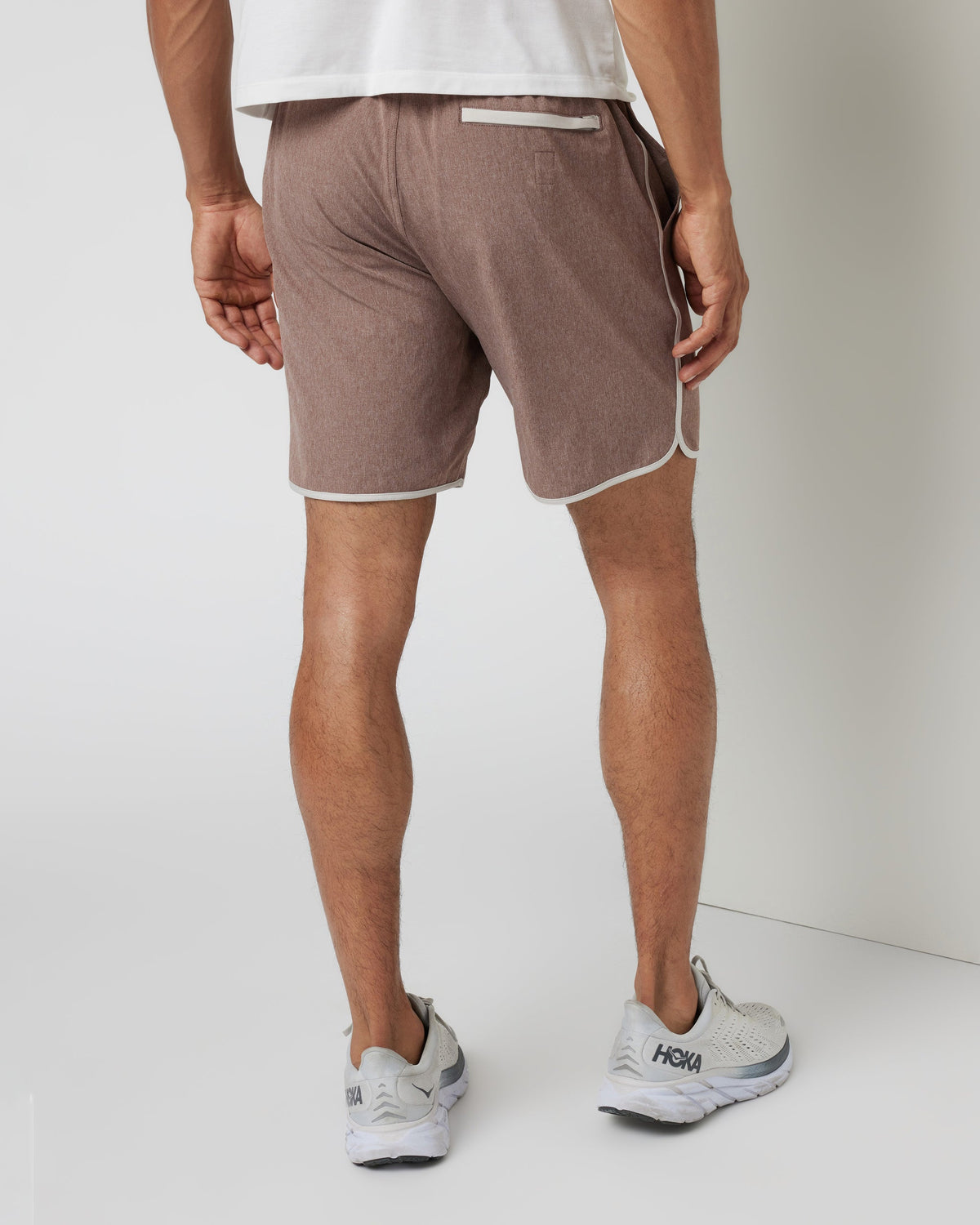 Banks Short Unlined 7 | Clove Linen Texture