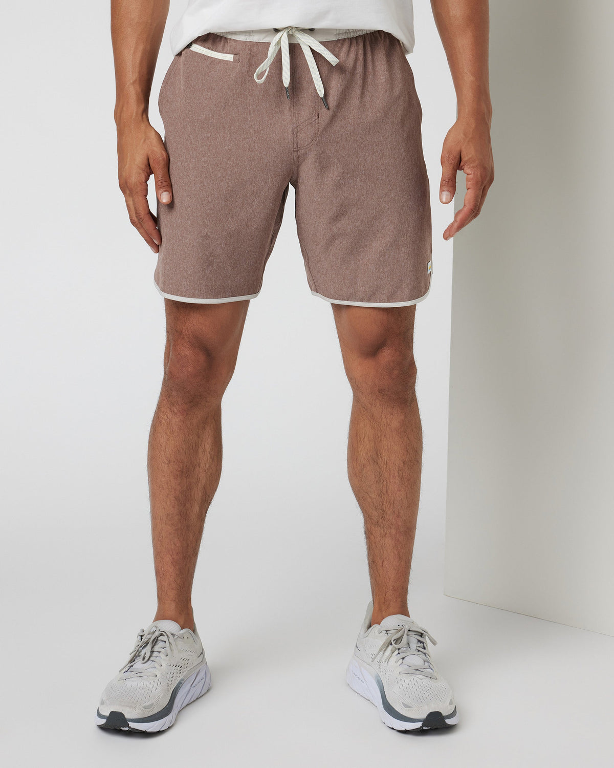 Banks Short Unlined 7 | Clove Linen Texture