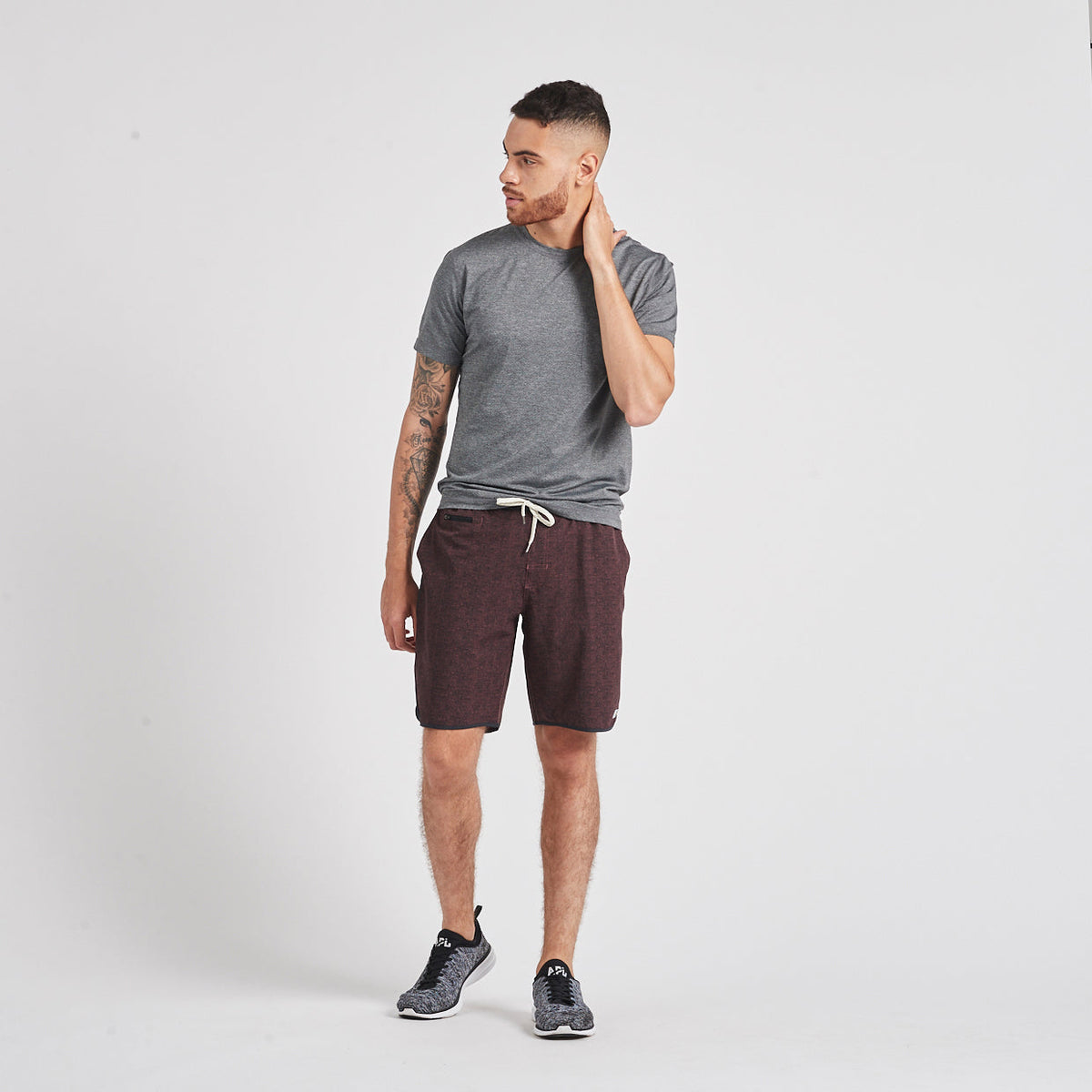 Banks Short Unlined 7 | Fig Twill Texture