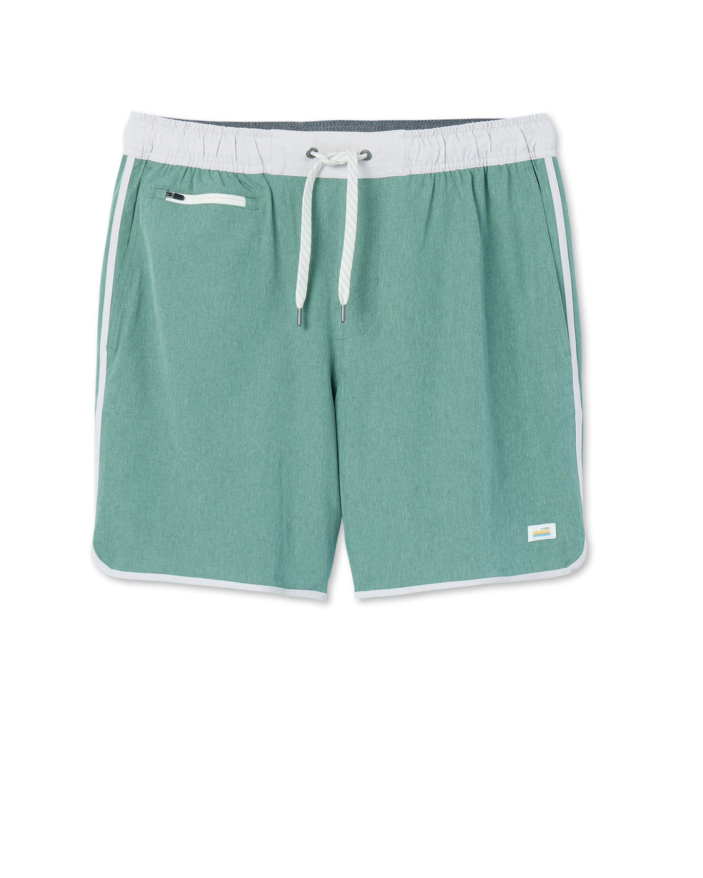 Banks Short Unlined 7 | Hedge Green Linen Texture
