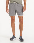 Banks Short Unlined 7 | Grey Engineered Stripe