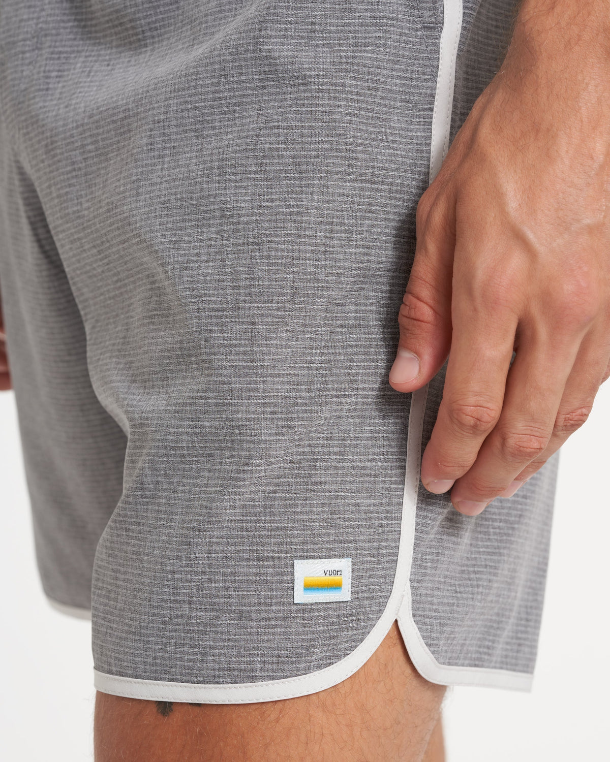 Banks Short Unlined 7 | Grey Engineered Stripe