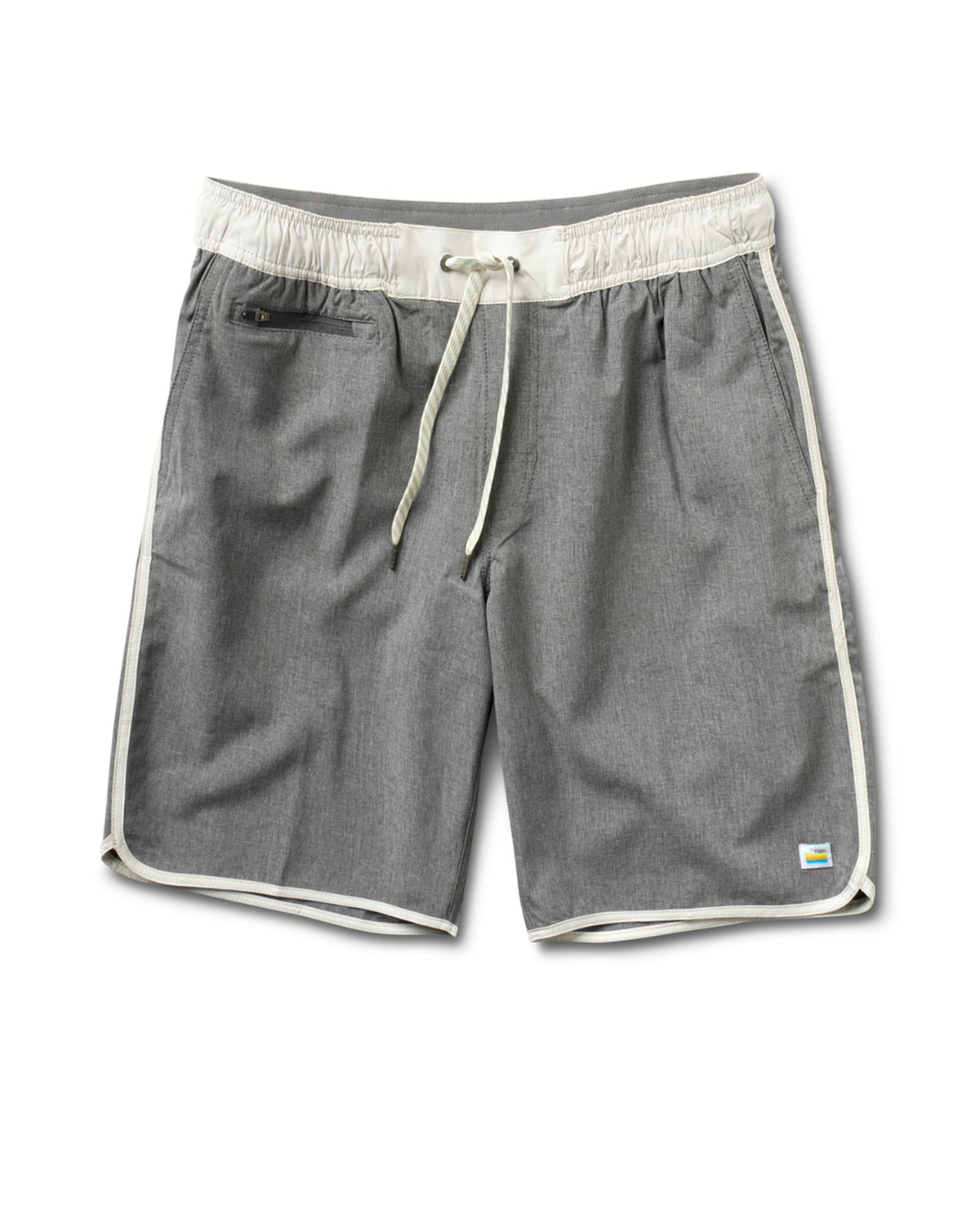 Banks Short Unlined 7 | Grey Linen Texture