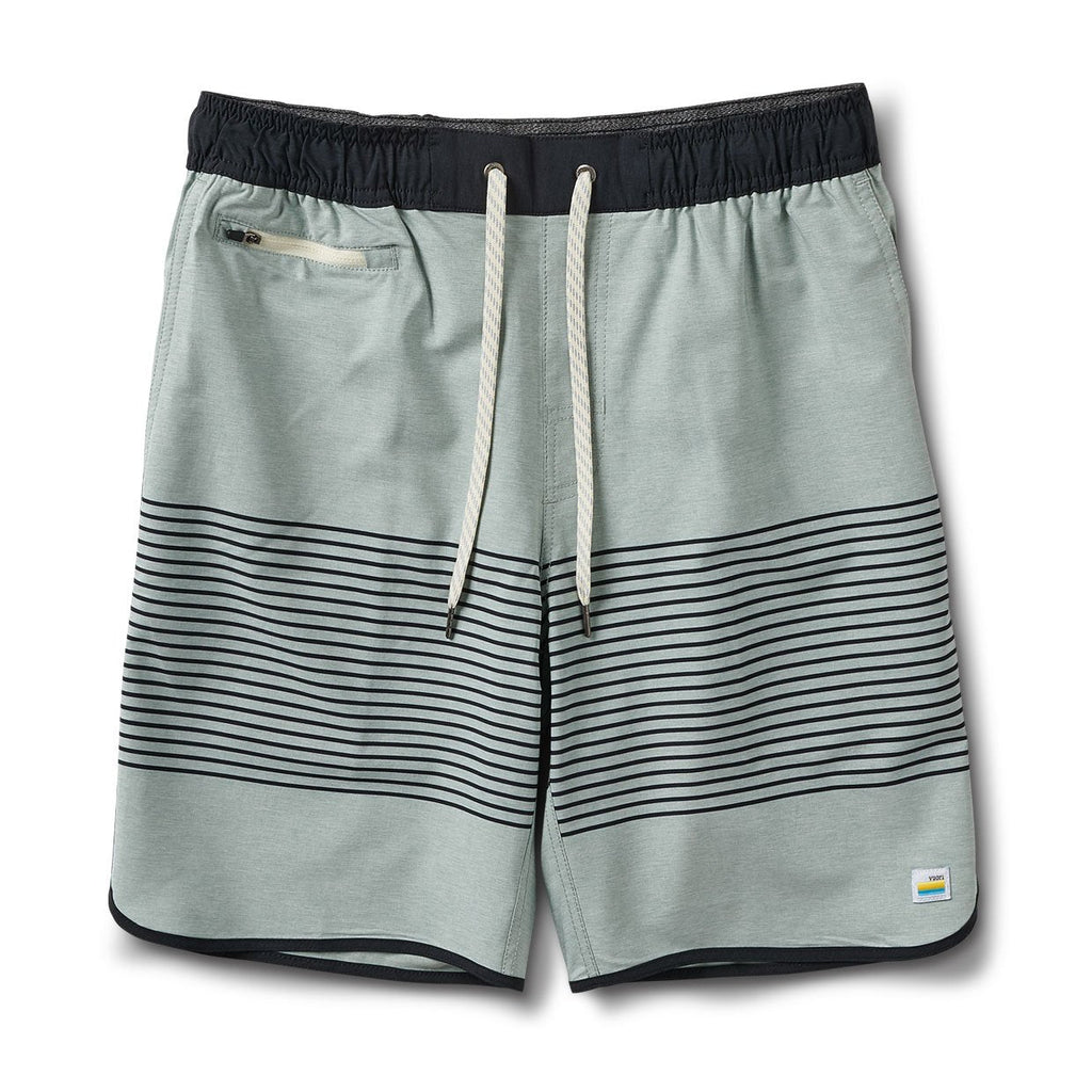 Banks Short Unlined 7 | Sea Glass Linen Texture Stripe