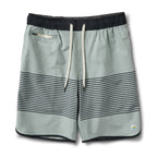 Banks Short Unlined 7 | Sea Glass Linen Texture Stripe