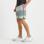 Banks Short Unlined 7 | Sea Glass Linen Texture Stripe