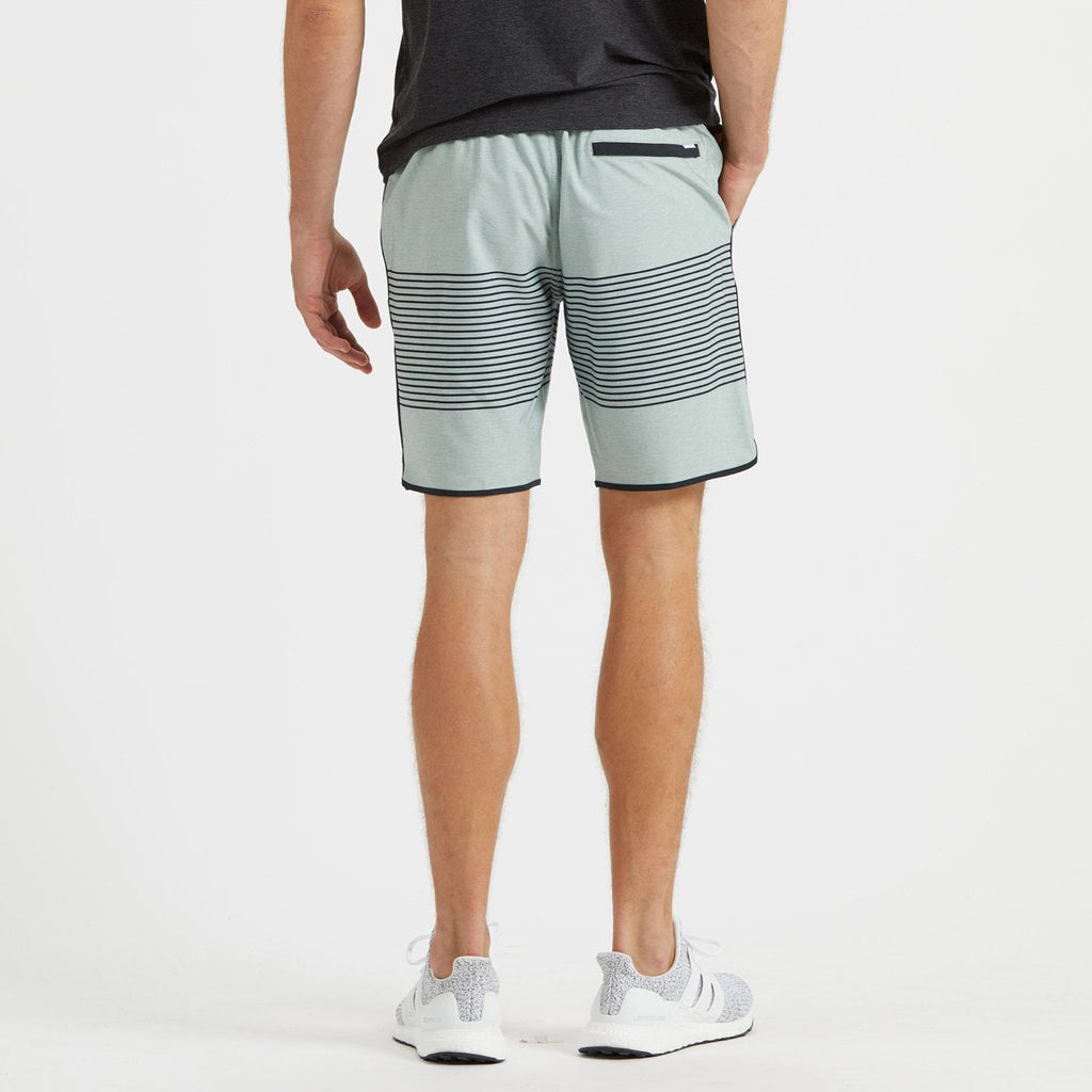 Banks Short Unlined 7 | Sea Glass Linen Texture Stripe