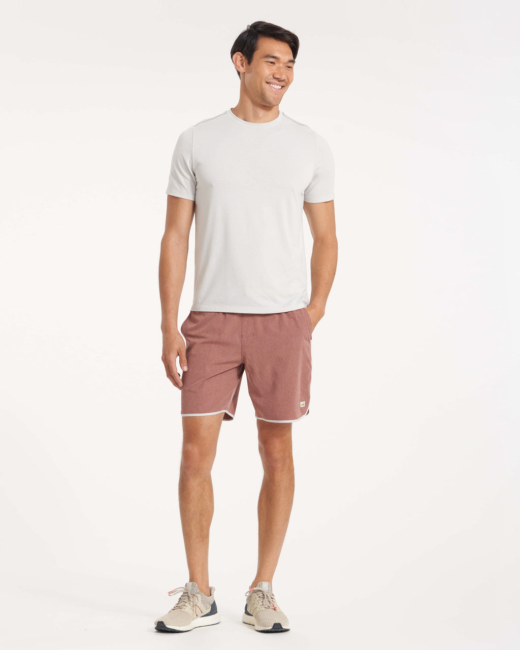 Banks Short Unlined 7 | Terracotta Linen Texture