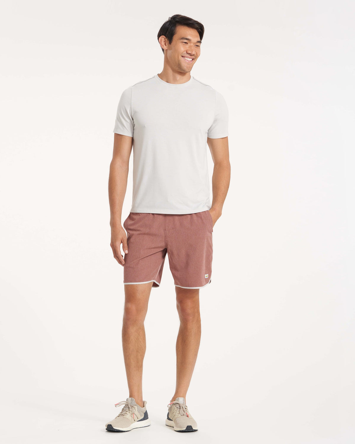 Banks Short Unlined 7 | Terracotta Linen Texture