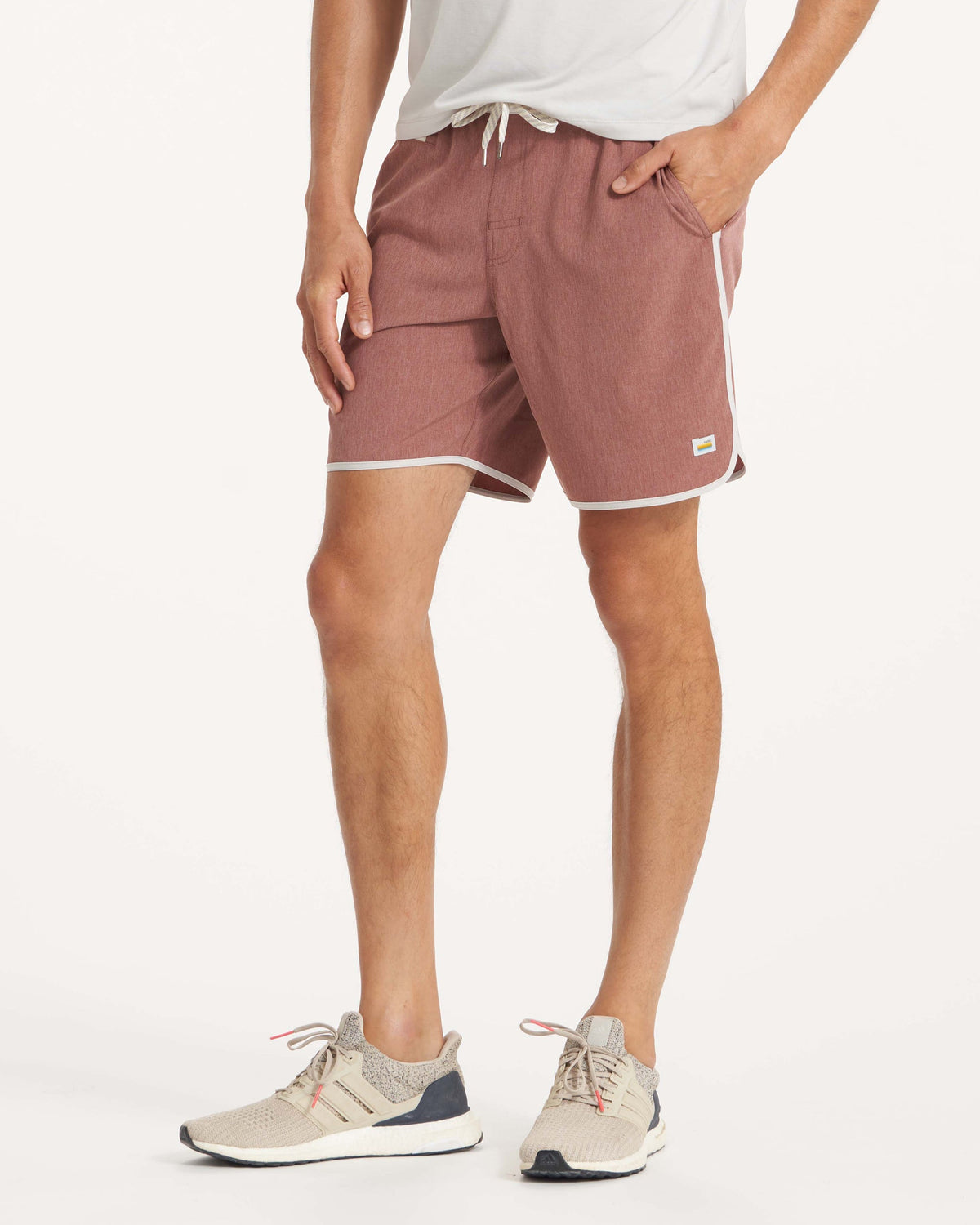Banks Short Unlined 7 | Terracotta Linen Texture