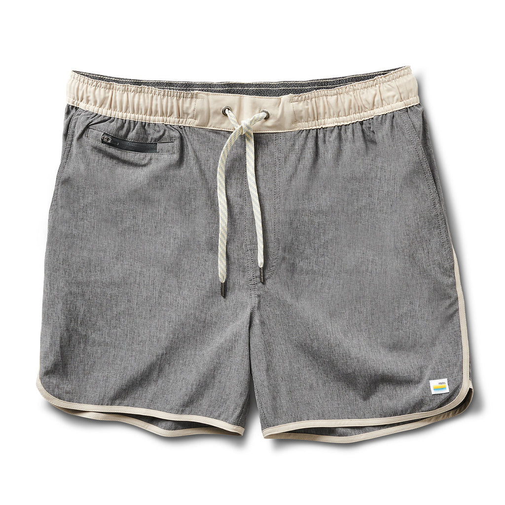 Banks Short Unlined 5 | Grey Linen Texture
