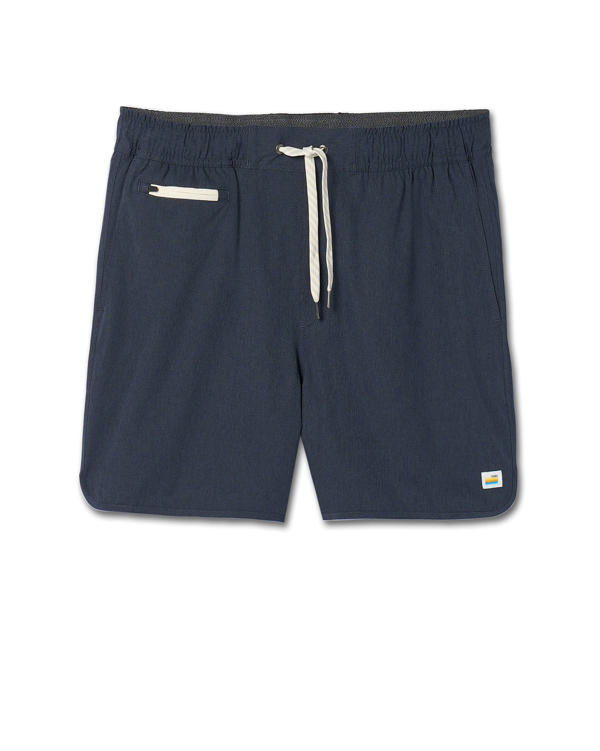 Banks Short Unlined 5 | Navy Linen Texture