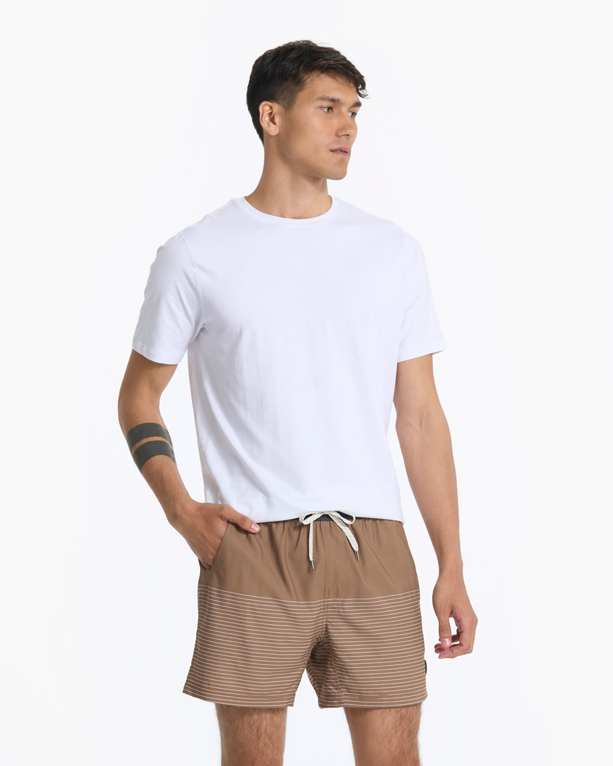 Kore Short Lined 5 | Camel Stripe