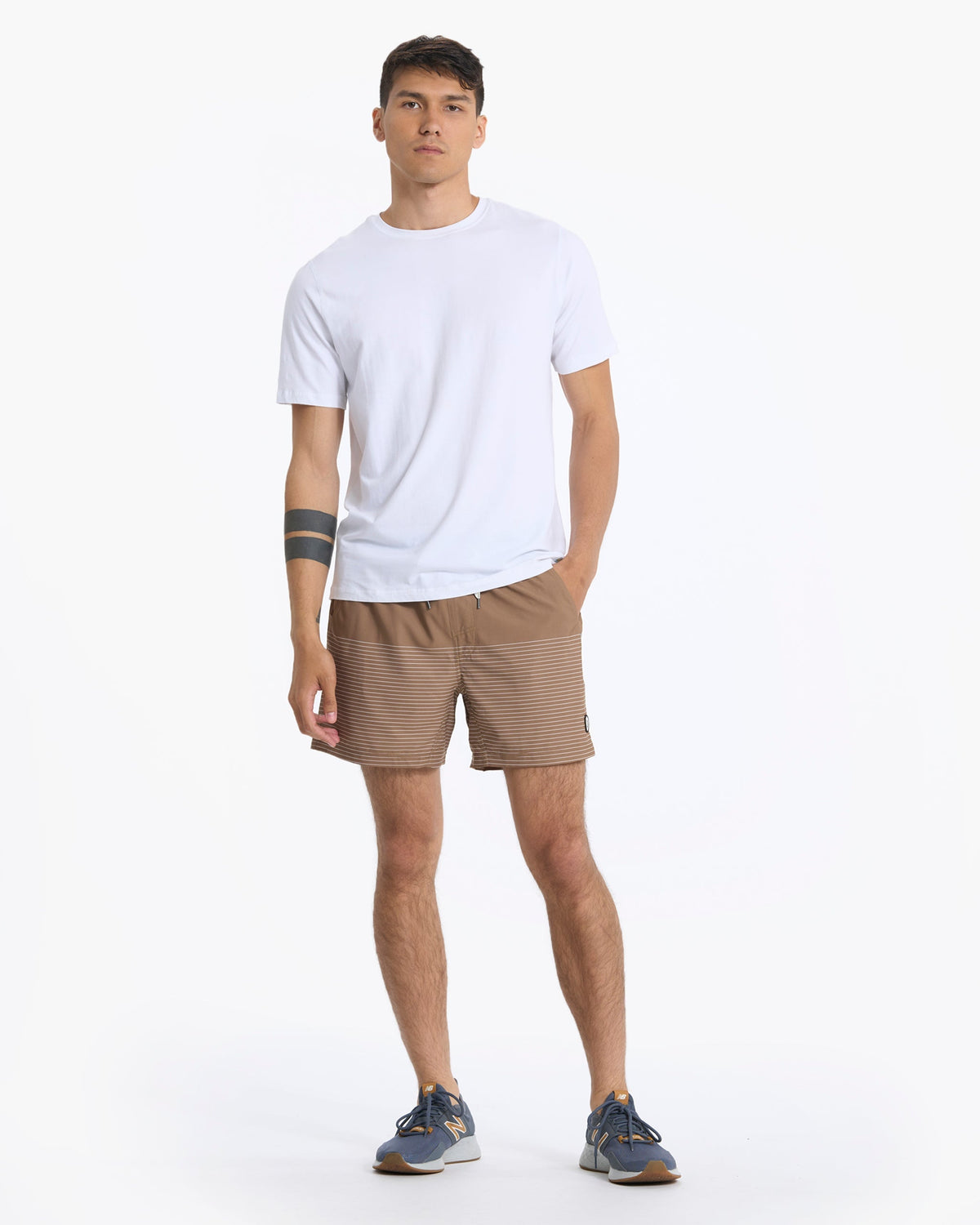 Kore Short Lined 5 | Camel Stripe