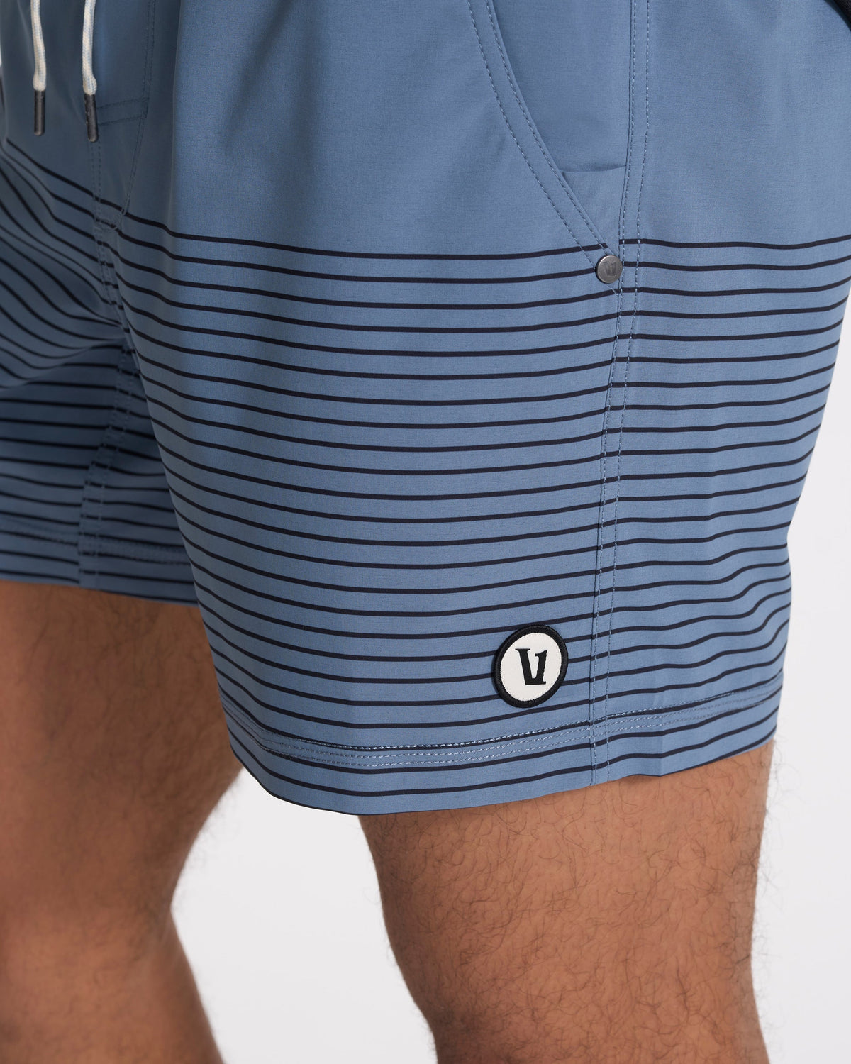 Kore Short Lined 5 | Light Azure Stripe