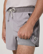 Kore Short Lined 5 | Cinder Color Block