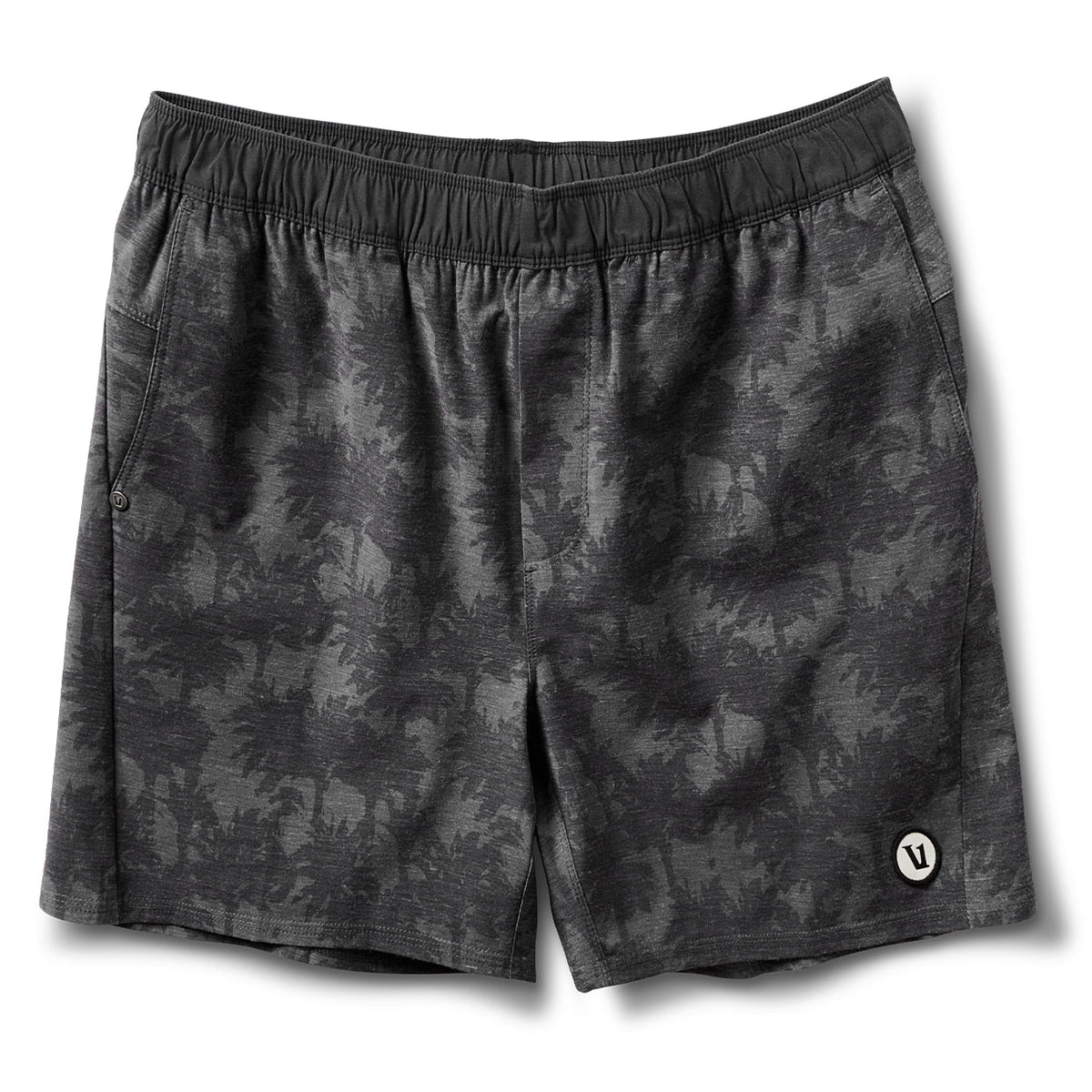 Cape Short | Black Multi Palm