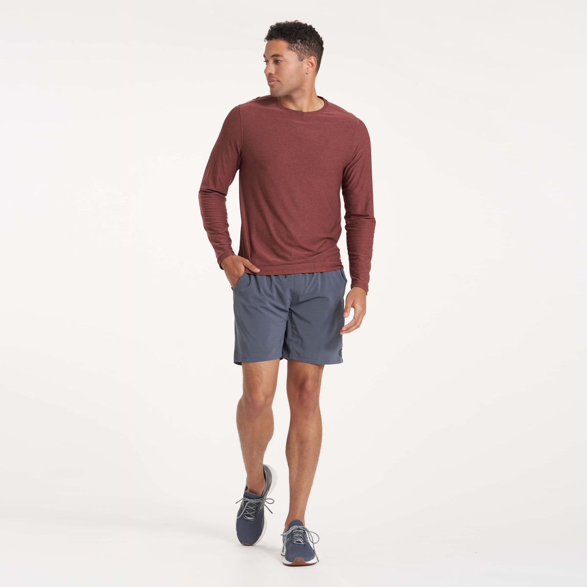 Long Sleeve Strato Tech Tee | Cedar Heather