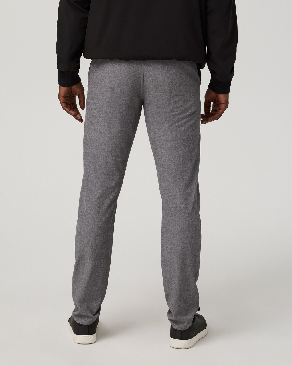 Aim Trouser Athletic Slim Fit 32 | Gull Grey Linen Texture