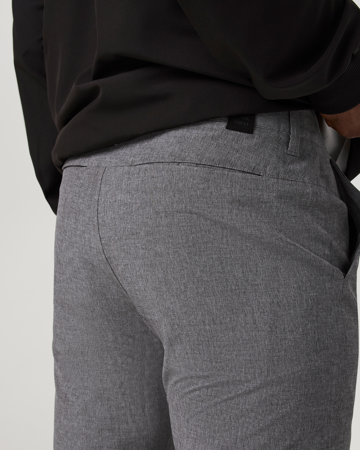 Aim Trouser Athletic Slim Fit 32 | Gull Grey Linen Texture