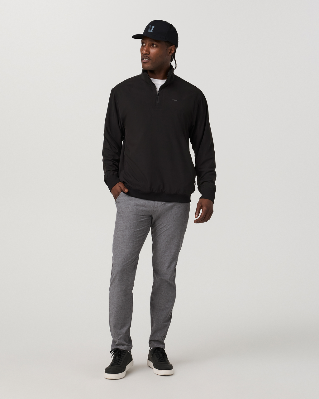 Aim Trouser Athletic Slim Fit 32 | Gull Grey Linen Texture