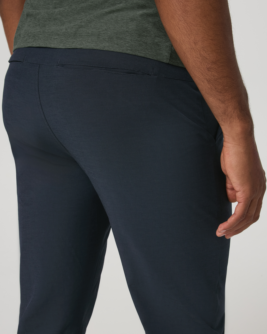 Aim Trouser Athletic Slim Fit 30” | Navy Linen Texture