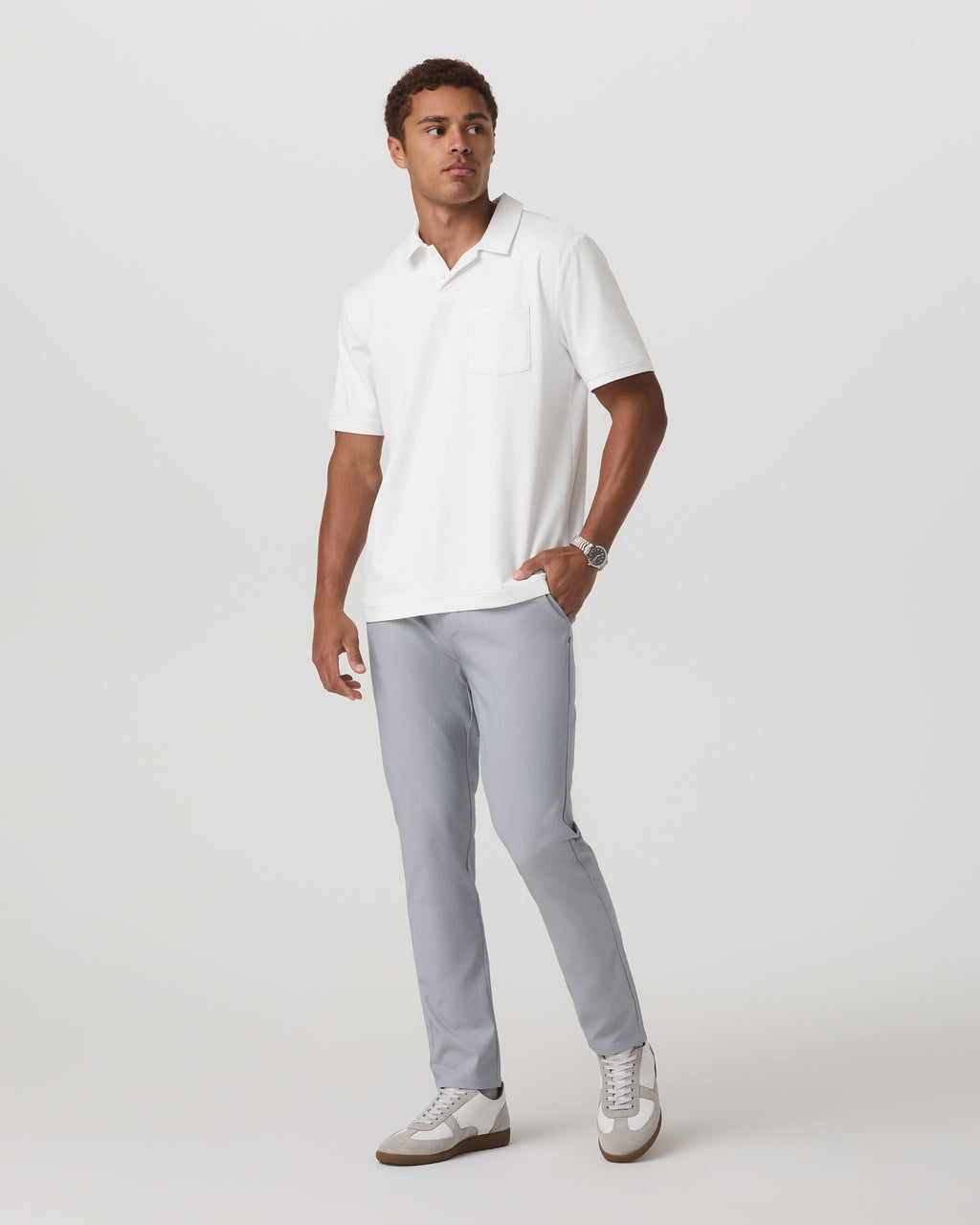 Cascade Tech Chino Pant Athletic Slim Fit 30 | Heather Grey