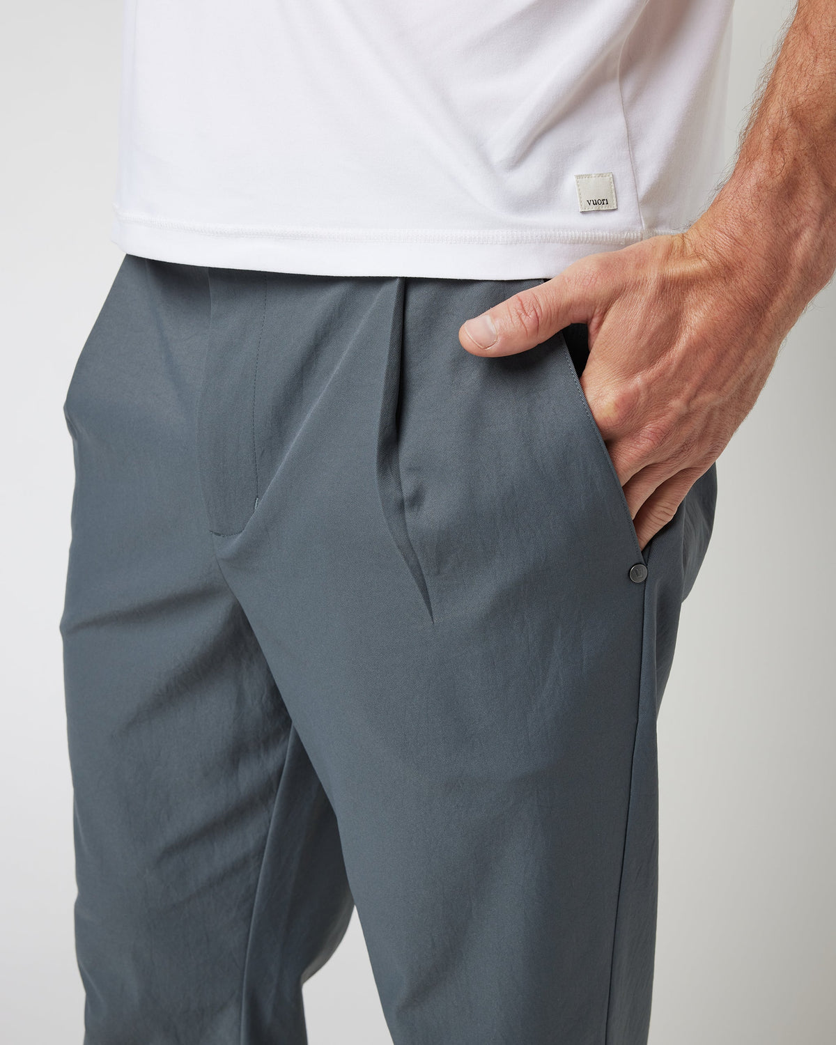 Cascade Elastic Waist Trouser | Shale